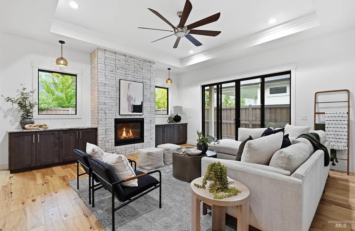 Thoughtfully arranged living room with an open flow and balanced furnishings